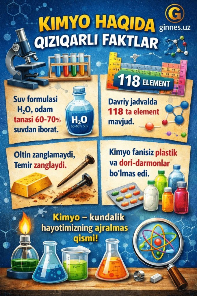 Kimyo haqida faktlar